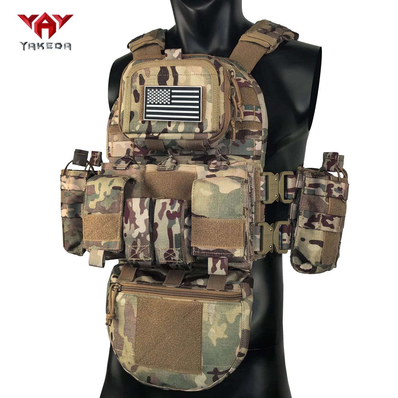 

YAKEDA Hunting Vest Multi functional Modular Belt with Multiple Storage Bags, Quick Detachable Waist