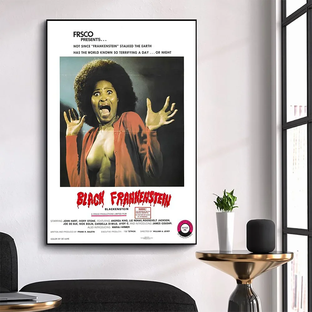 WM3343 Blackenstein Classic Movie HD Silk Fabric Poster Art Decor Indoor Painting Gift