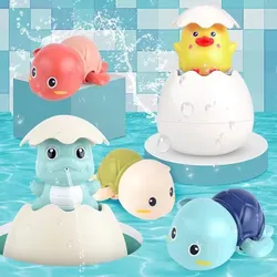 Brinquedo de banho do bebê Kids Cute Duck Penguin Egg Water Spray Sprinkler Banheiro Aspersão Chuveiro Natação Brinquedos de água para crianças Presente