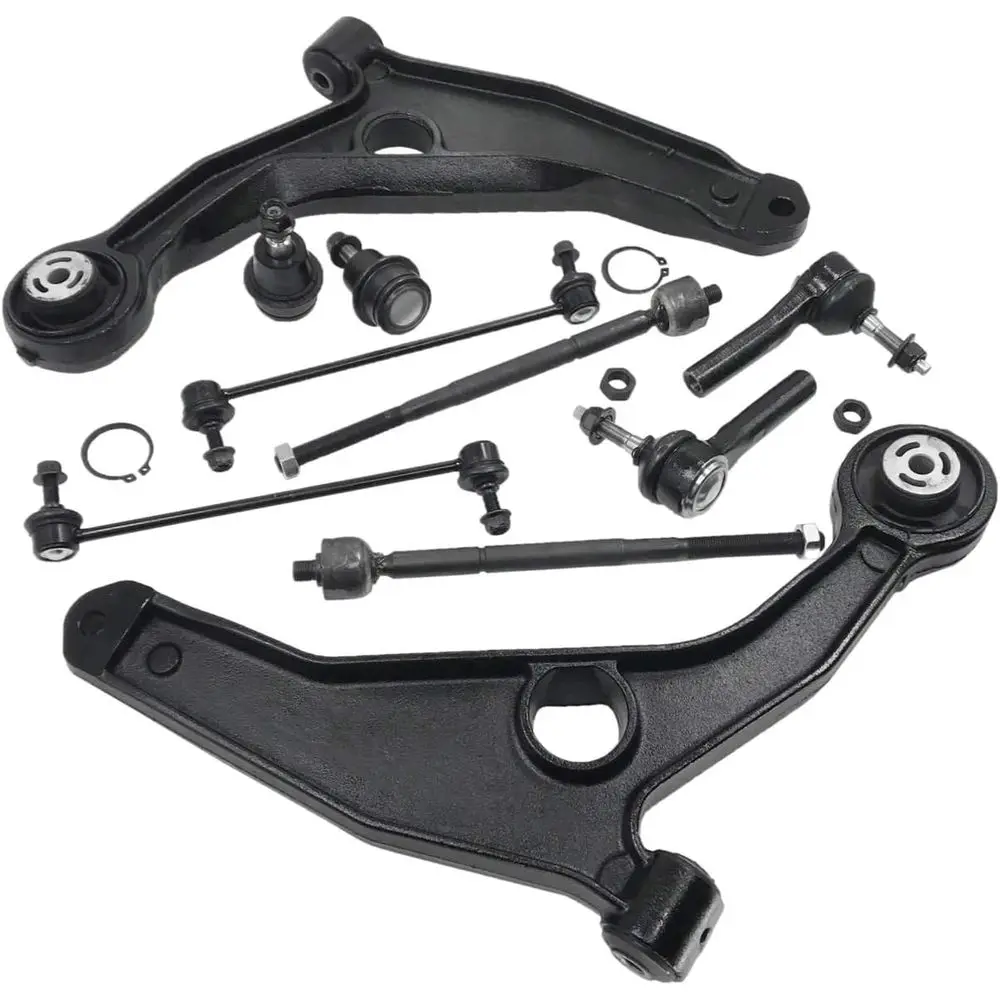 

10Pcs Suspension Kit for 2007-2014 Sebring & 2008-2014 Avenger Front Lower Control Arms Tie Rod Set