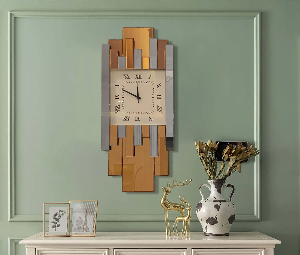 Modern Mirrored Wall Clock Mirrored Watch Wall Decor Wall Art Home Decor Muebles Meubles Mobles Meble Moebel Rugs Lighting