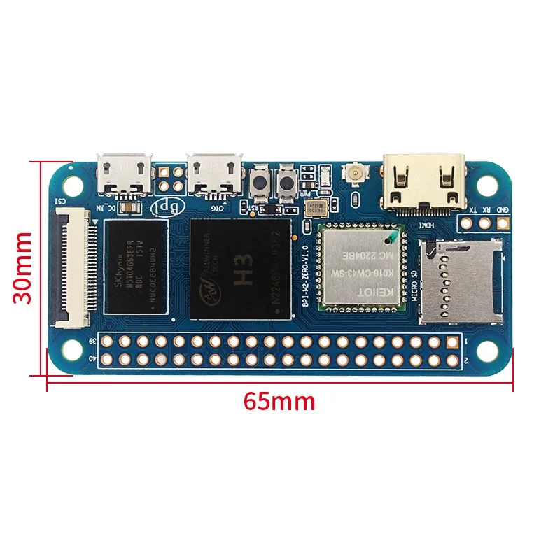 Imagem -04 - Banana pi m2 Zero Bpi-m2 Zero Alliwnner h3 Cortex-a7 Wifi e bt Mesmo Tamanho do Raspberry pi Zero Estojo Opcional Fonte de Alimentação w