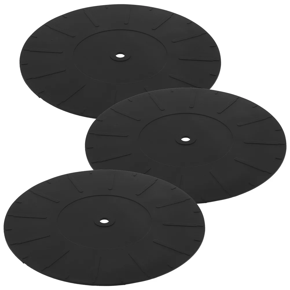 3 قطعة الحصير مسجل فينيل القرص الدوار سيليكون حصيرة مكافحة ساكنة Slipmat لمشغل التسجيل وسادة واقية Dj معدات الملحقات