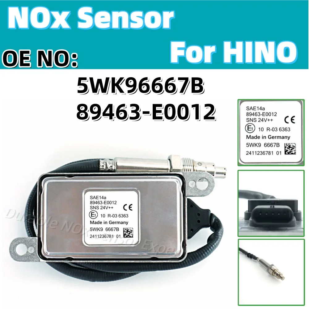 

5WK9 6667B 89463-E0012 5WK96667B New Nitrogen Oxide Sensor 24V For Hino Engine Car Truck Part
