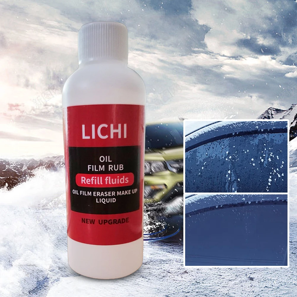 100ml Auto Glass Oil Refill Dust Remover Car Windshield Cleaner Liquid Autos Windshield Oil Film Removal Tools