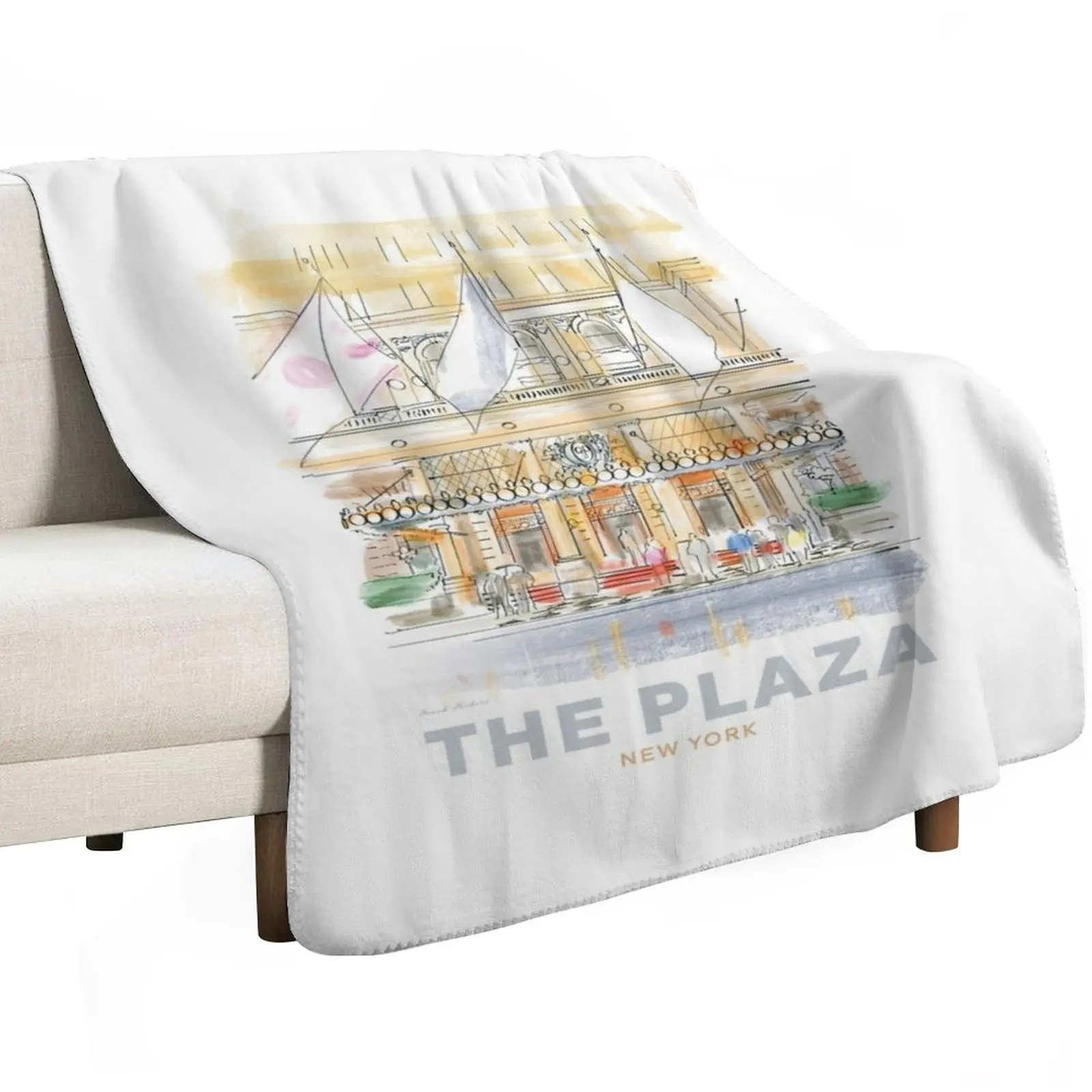 The Plaza Hotel New York Throw Blanket Decorative Beds Decorative Throw Giant Sofa heavy to sleep Soft Plaid Furrys Blankets