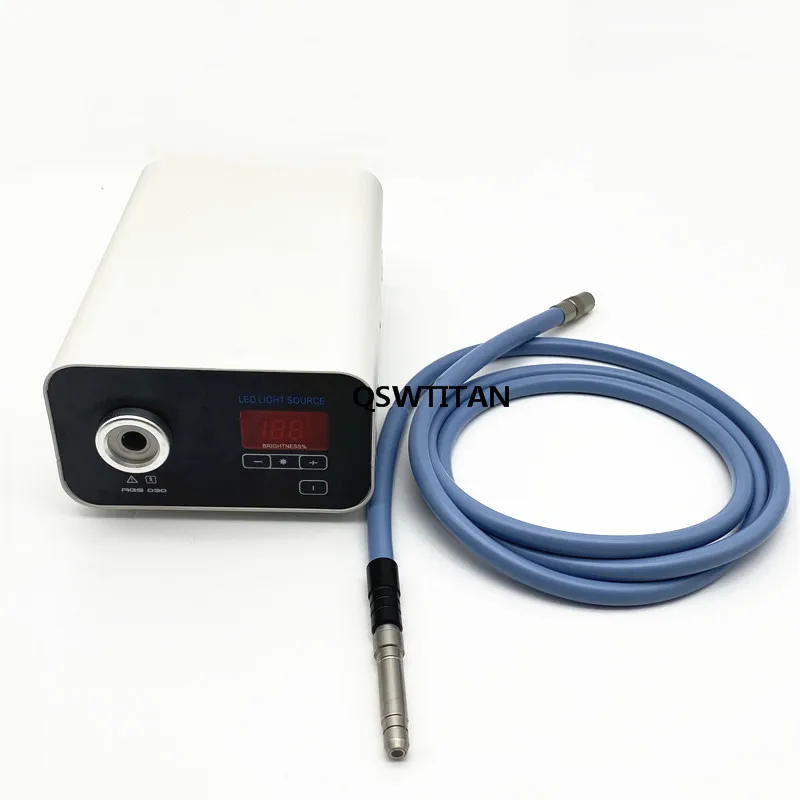 MINI Portable Cold Light Source High Brightness LED 30W Optical Fiber for Endoscope Surgery ENT Industrial Cold Light Source