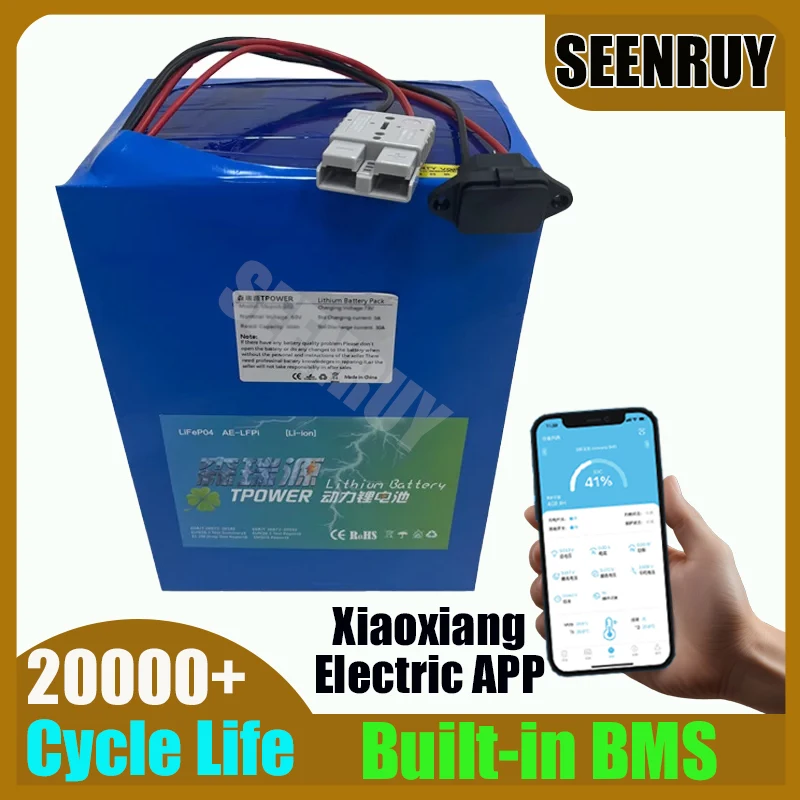 LTO Battery 60V 50AH with BMS 30A 50A 80A 100A 170A For RV Golf Cart Food Truck UPS Power Portable Power Station