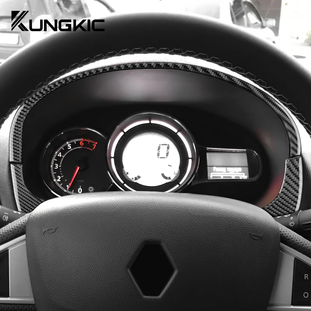 Real Soft Carbon Fiber Sticker For Renault Fluence Megane RS 2009 2010 2011 2012 2013 2014 2015 LHD RHD lnstrument Accessories