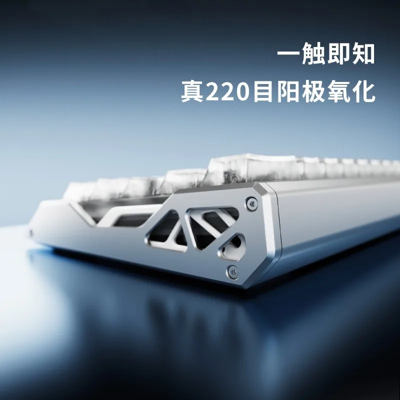 VICTKONG DV63 Hall Effect Keyboard Aluminum Alloy Casing Carbon Fiber Textured Backboard 8k Low Latency Gaming Keyboard