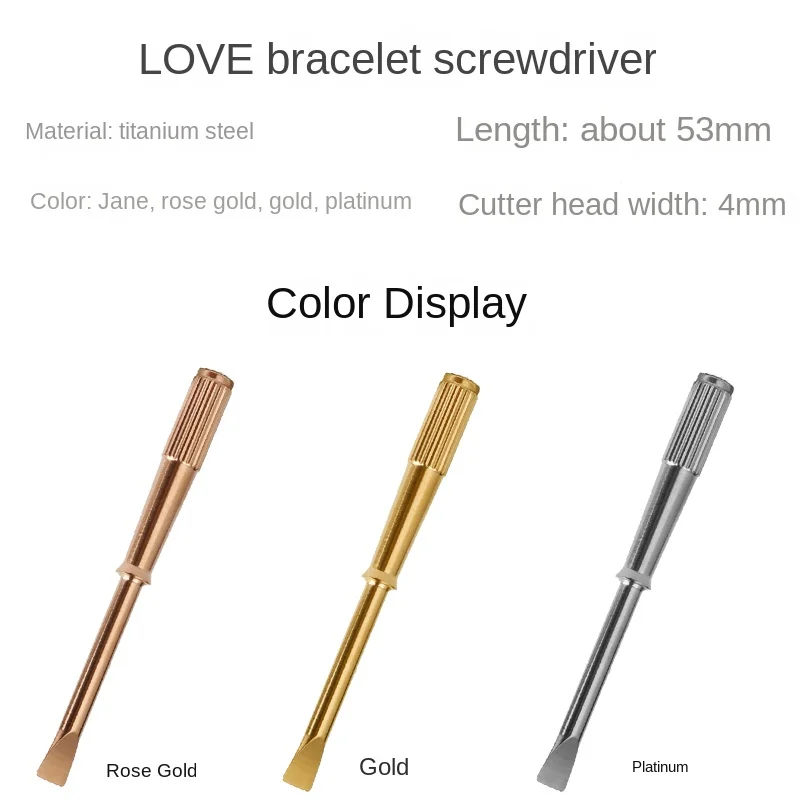 For Cartier Jewelry love series Eternal Ring Bracelet Titanium Steel Screwdriver Screwing small tool Watch Strap Accessories 4mm