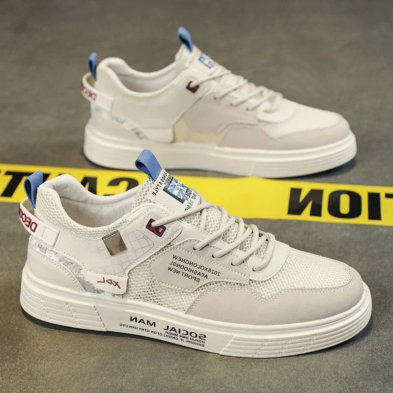 

New Breathable CasualTrendy Men's Shoes Sporty Thick Sole Spring 2024 Trendy Versatile Men's Shoes Rubber Outsole Non-Leather