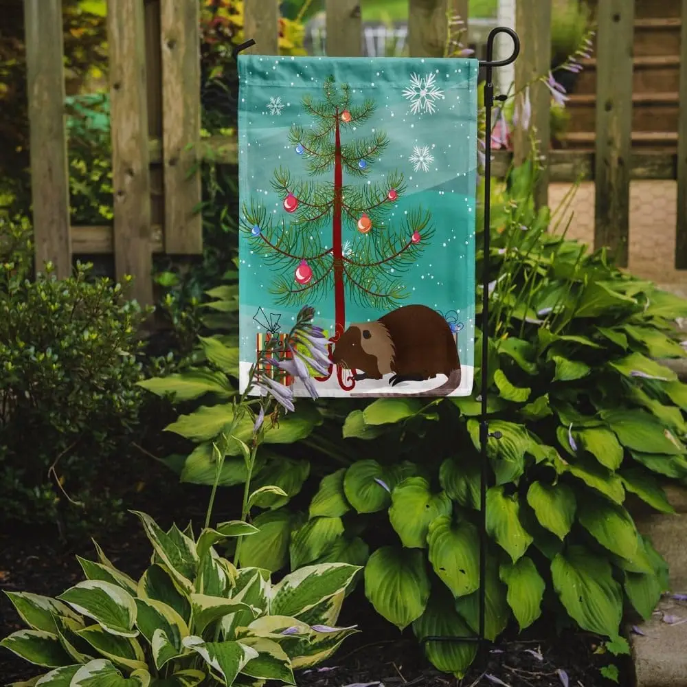 Carolines Treasures BB9246GF Coypu Nutria River Rat Christmas Garden Flag, Teal Mailbox Flag Decorative Yard Flag Outside