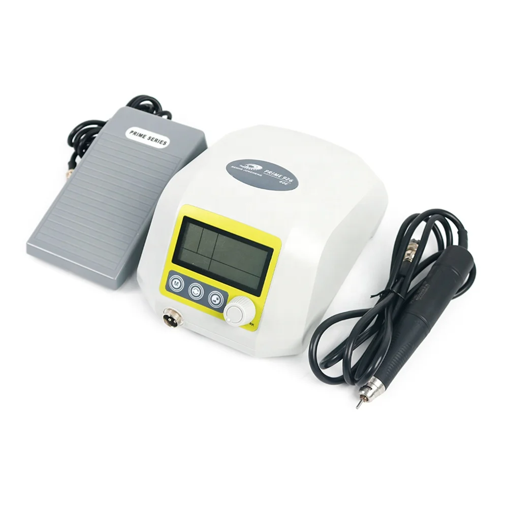 مختبر الأسنان عالي السرعة 60,000 دورة في الدقيقة محركات صغيرة بدون فرش الخزف الأسنان طحن تلميع محرك صغير مع شاشة LCD