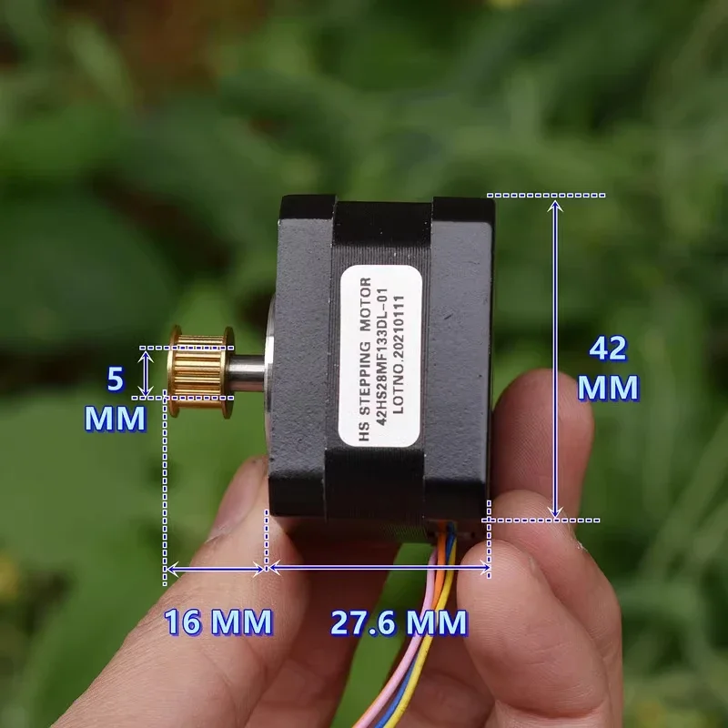 

NEMA17 0.9 Degree Mini 42mm Hybrid Stepper Motor 2-Phase 4-Wire Stepping Motor 5mm Shaft Pulley Wheel for 3D Printer CNC Robot