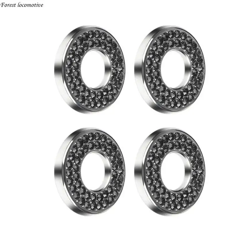 

Rhinestones Car Door Lock Bolt Cover Sparkling Sticker For Vehicle Embellishment 32GB