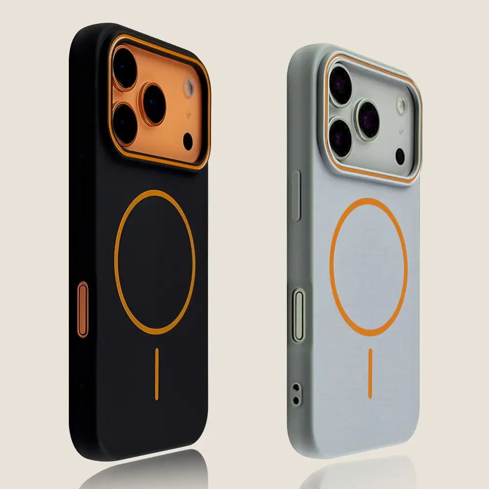 Luxo magnético fosco macio caso de telefone para iphone 17 pro max ar 16e 15 14 13 12 11 17 à prova de choque magsafe capa de carregamento sem fio