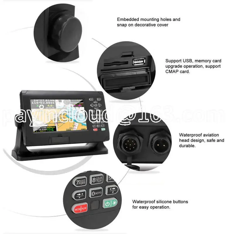 Imagem -06 - Marine Boat Gnss Chart Plotter Gps Bds Navigator Chaveamento Assist Chartplotter para C-map Max 8