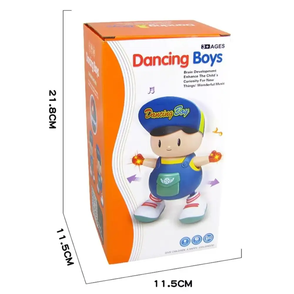 

Funny LED Dancing Boy Figurine with Lights Music Dancing Swing Boy Collection Craft Decor Electric Boy Toddlers