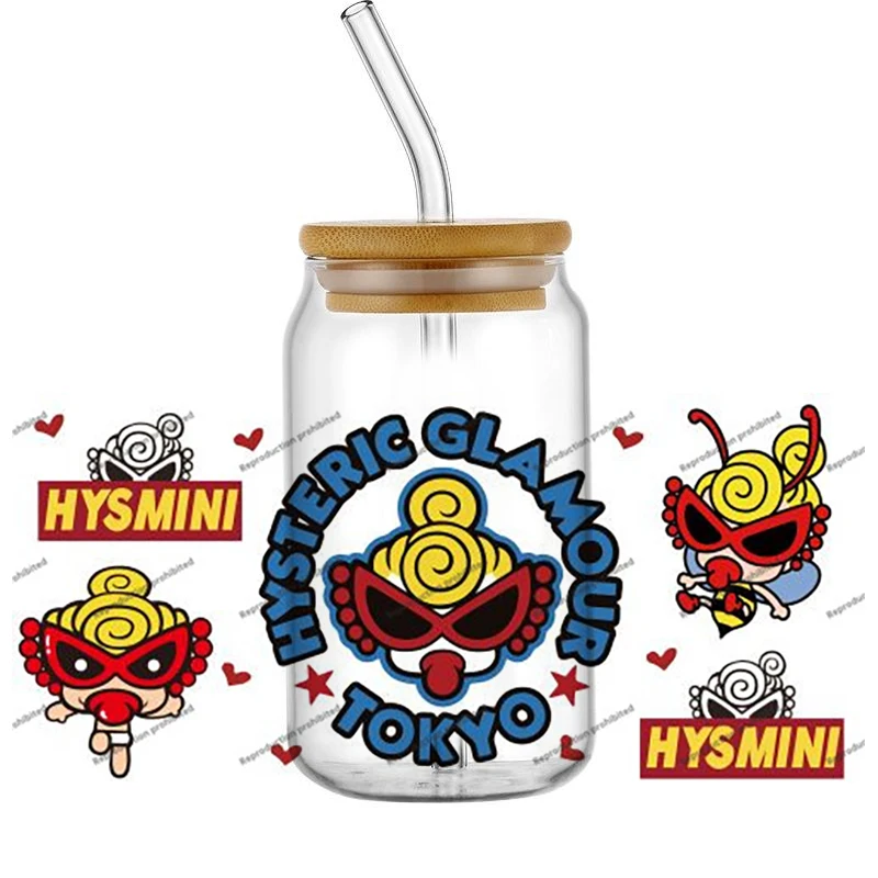 

Cute Trendy Baby UV DTF Decal Cartoon Wrap For 16oz Libbey Glass Can Cup Coffee Wholesale Car Sticker Customized Gifts