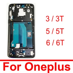 Middle Frame Bezel Housing For OnePlus X 1 A0001 3 5 6 3T 5T 6T LCD Supporting Rear Bezel Plate Chassis Replacement Parts