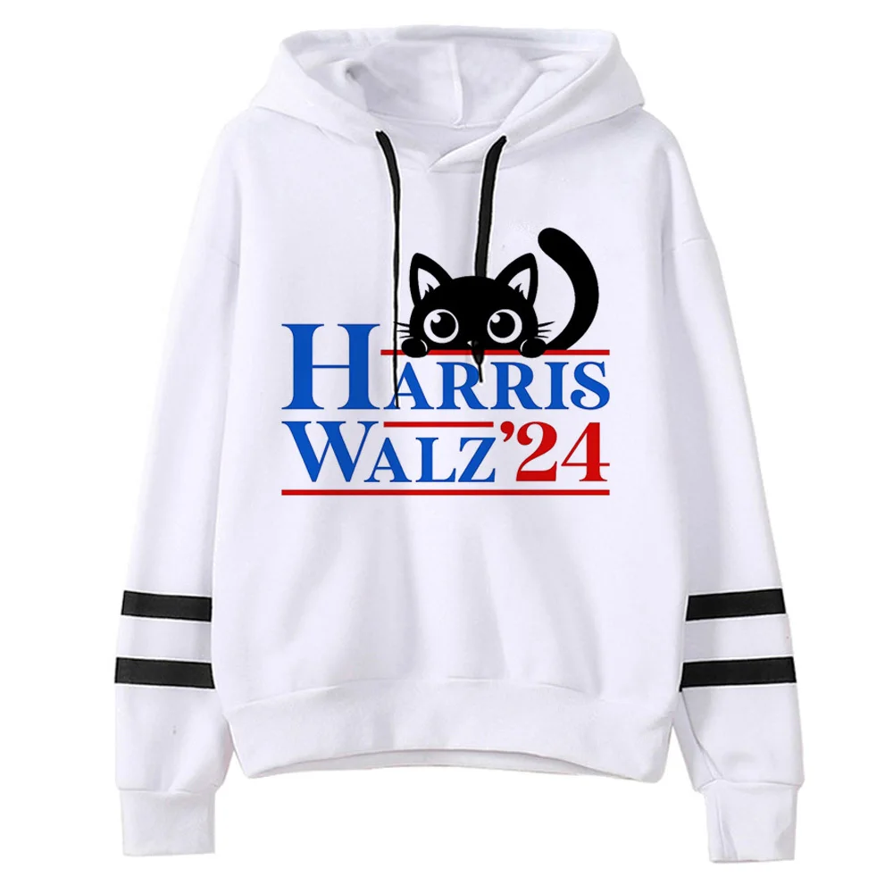 Harris Walz hoodie pattern streetwear graphic casual wear comic female pullover athleisure harajuku soft fabric manga