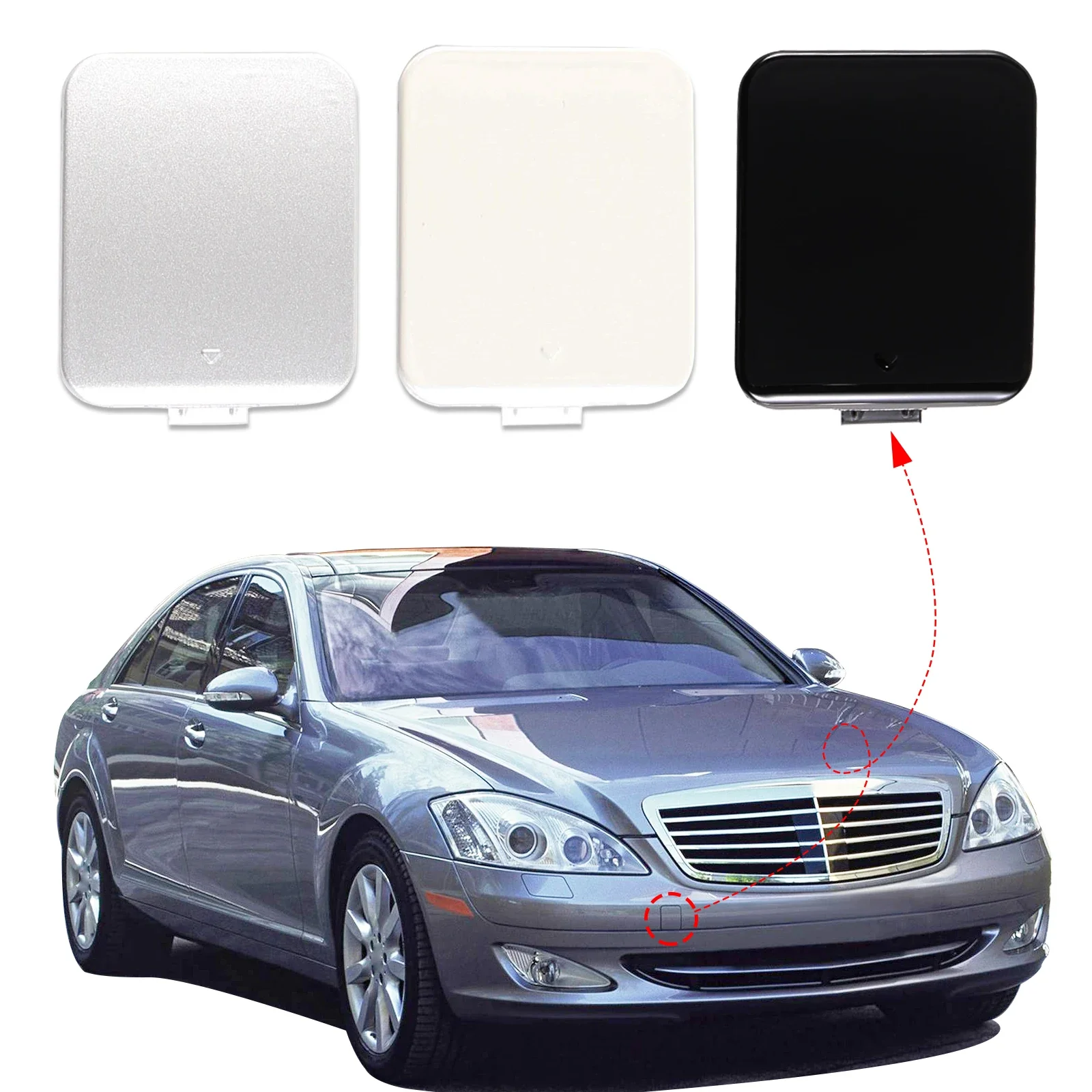 

OLANGDA Front Bumper Tow Hook Cover Cap Towing Eye For Mercedes-Benz S-Class W221 Accessories 2007 2008 2009 A2218850223