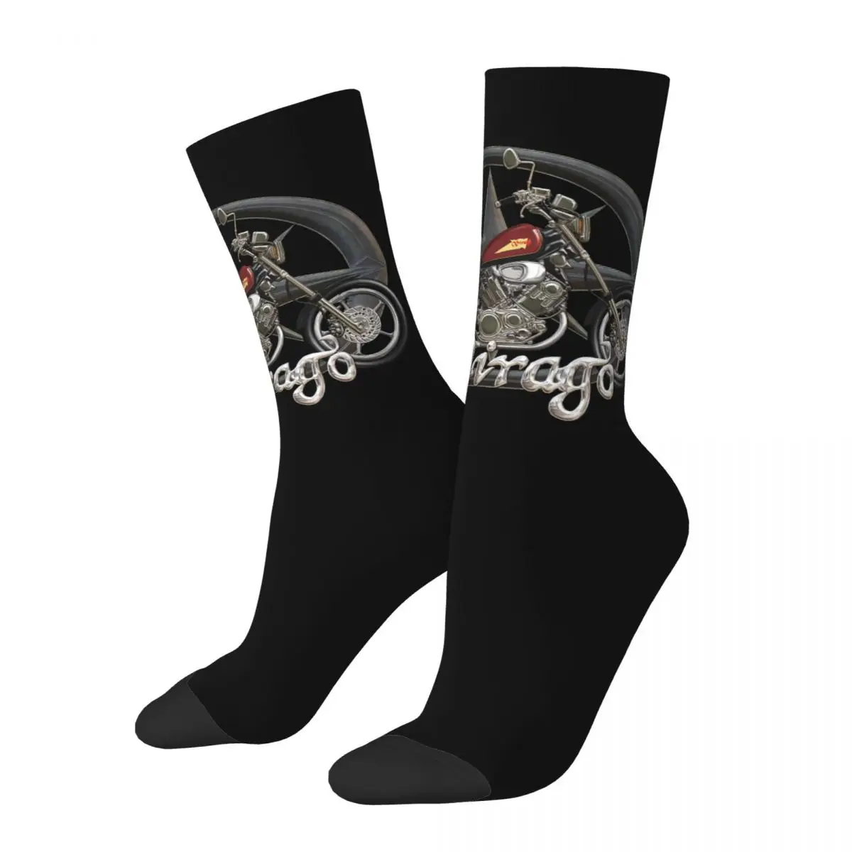 Hip Hop Retro Virago XV 1100 Crazy Men's compression Socks Unisex Motorcycles Harajuku Seamless Printed Funny Novelty Crew Sock