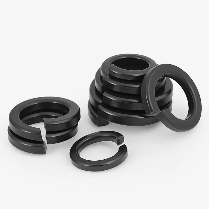 304 Stainless Steel Black Spring Split Lock Washer Elastic Gaskets Spring Washers M2 M2.5 M3 M4 M5 M6 M8 M10 M12 M14 M16-M24