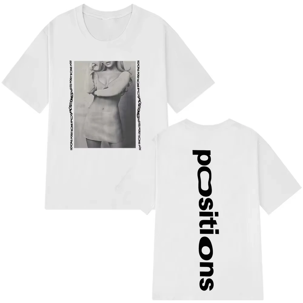 2026 Ariana Grande Positions Album Vintage Graphic T-Shirts Men's Women Fashion Tshirt Aesthetic Trendy T-shirts Summer