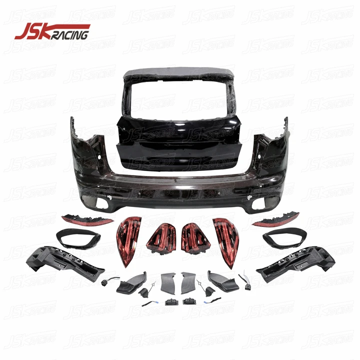 USED GENUINE REAR BUMPER and REAR TRUNK WITH REAR TAIL LIGHT for 2015-2017 PORSCHE CAYENNE 958.2