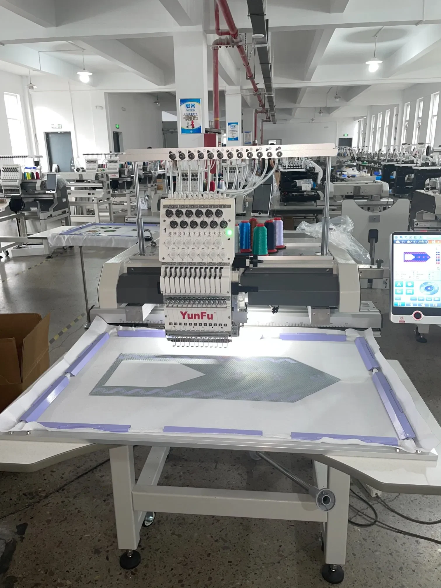 Chinese 12needles/15needles Computerized Single Head Embroidery Machine Caps T-Shirts