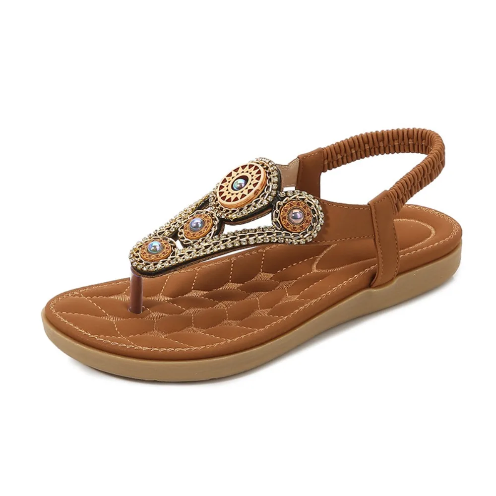 

Fashion Non-Slip Bohemia Sandals Soft Sole Beachwear Platform Shoes Summer Flip Flop Slippers Women