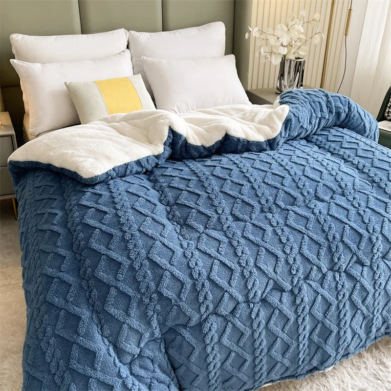 Lamb wool winter quilt winter quilt household quilt core plush quilt thickened to keep warm student dormitory Spring and Autumn