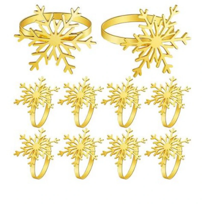 

Салфетка в виде снежинки для рождественских ужинов и вечеринок, повседневный стол, 24 шт.