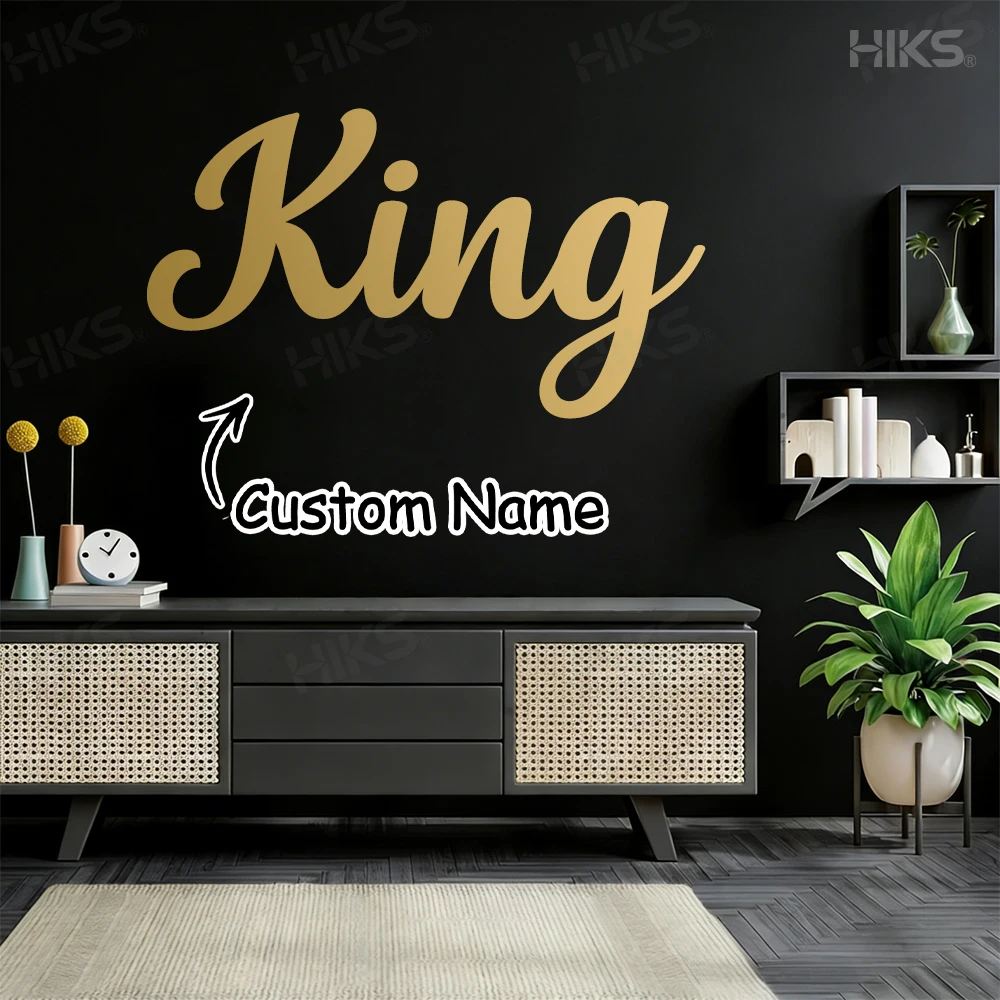 1PC Personalized Custom Name Wall Decals Cursive Stickers Self-adhesive Vinyl for Nursery Kids Bedroom Christmas Decoration