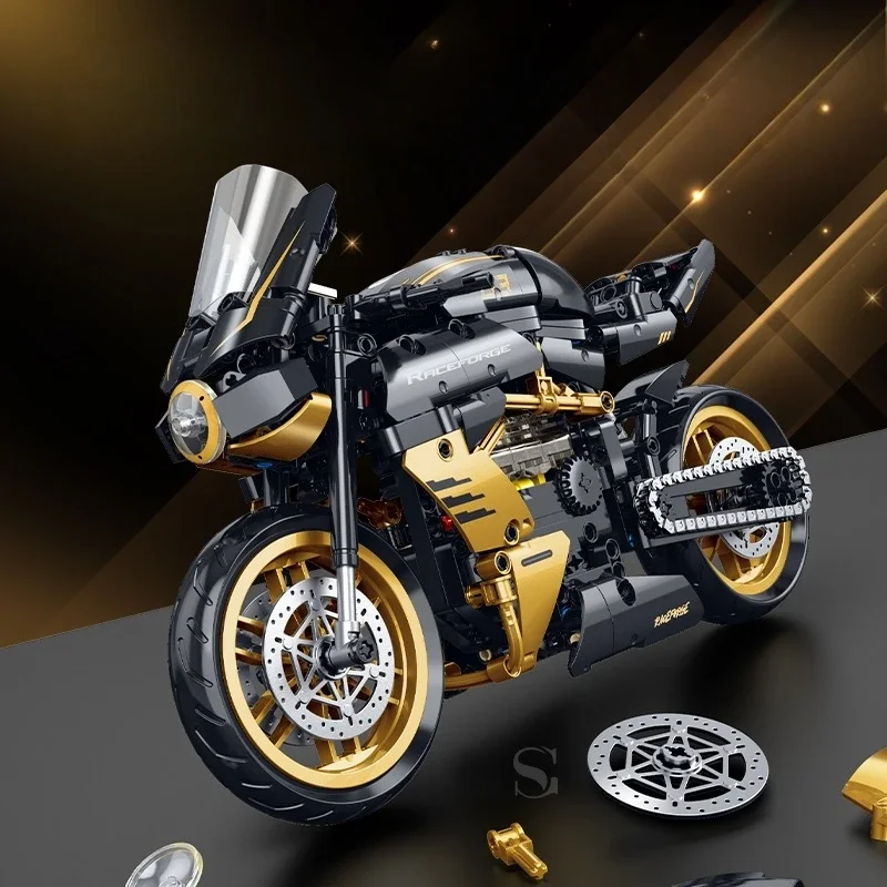 Technical High-Speed Racing Motorcycle Building Blocks Set DIY Bricks Model Kit for Kids Adults Educational Toys Gifts 506pcs