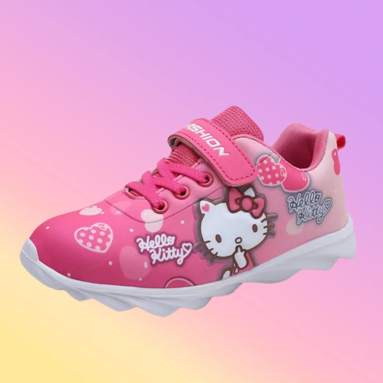 Hello Kitty Shoes Sanrio Kids Casual Sneakers Girls Tennis Shoes Anime Children Basket Shoes Kitty Cat Sport Shoes Size 25-32