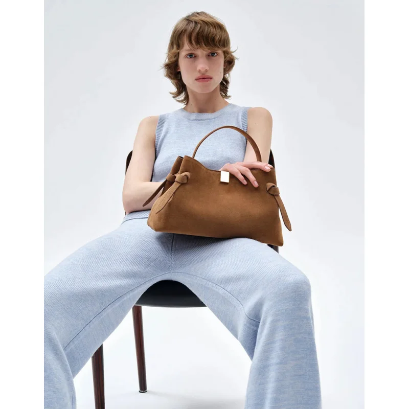 

Autumn and Winter New Luxury Genuine Leather Suede Velvet Handbag，High-end niche genuine leather commuter crossbody bag，Suede To