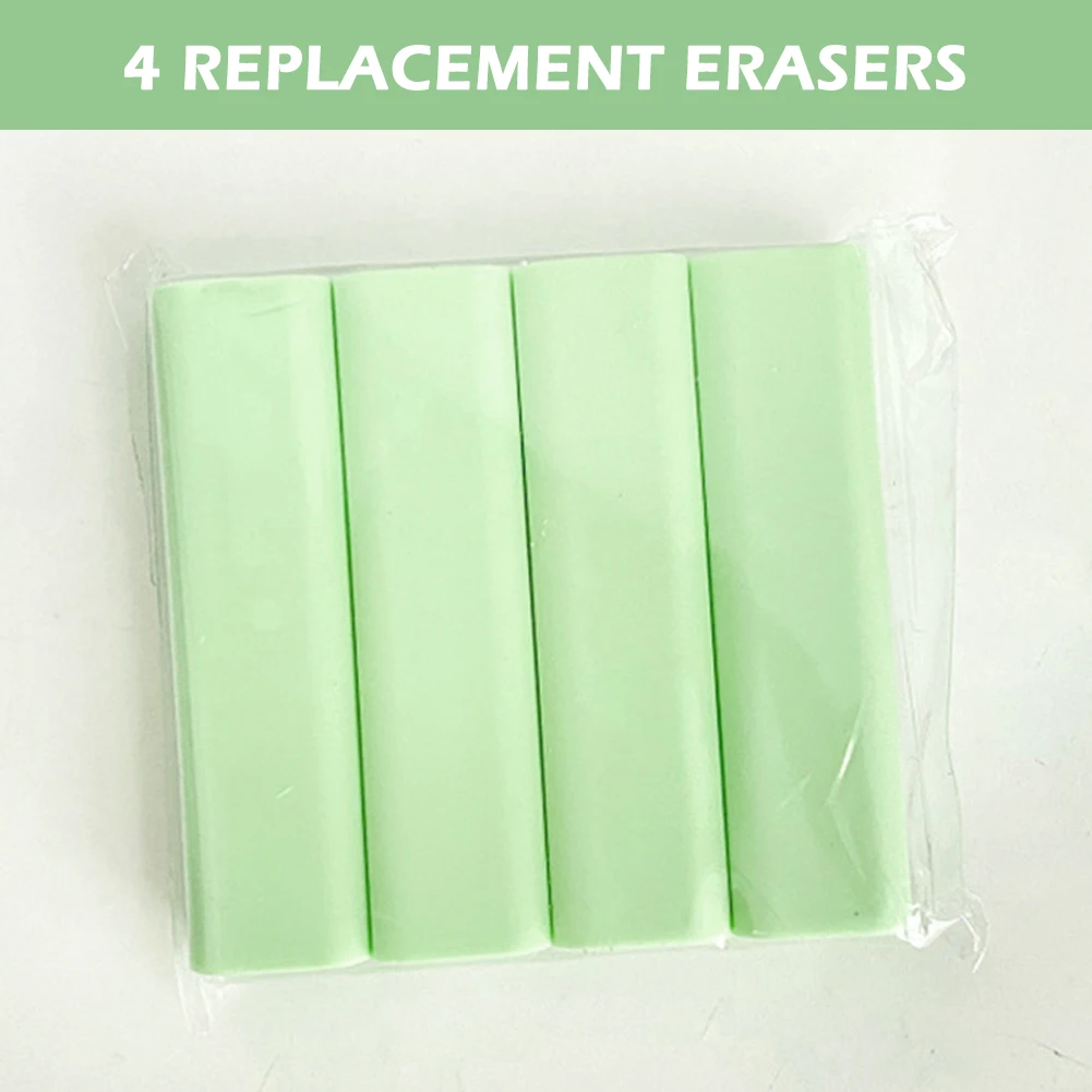 Gomme de dessin animé Krasno-Cartoon mignonne portable pour enfants, mini effaceur doux, écriture à nervures, étudiant de style vert