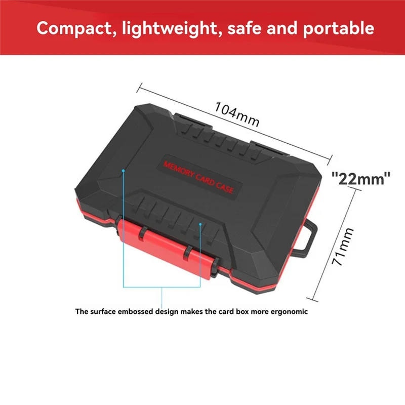 ABSY Waterproof For XQD SD TF SIM Card Memory Card Case Anti-Shock Storage Protection