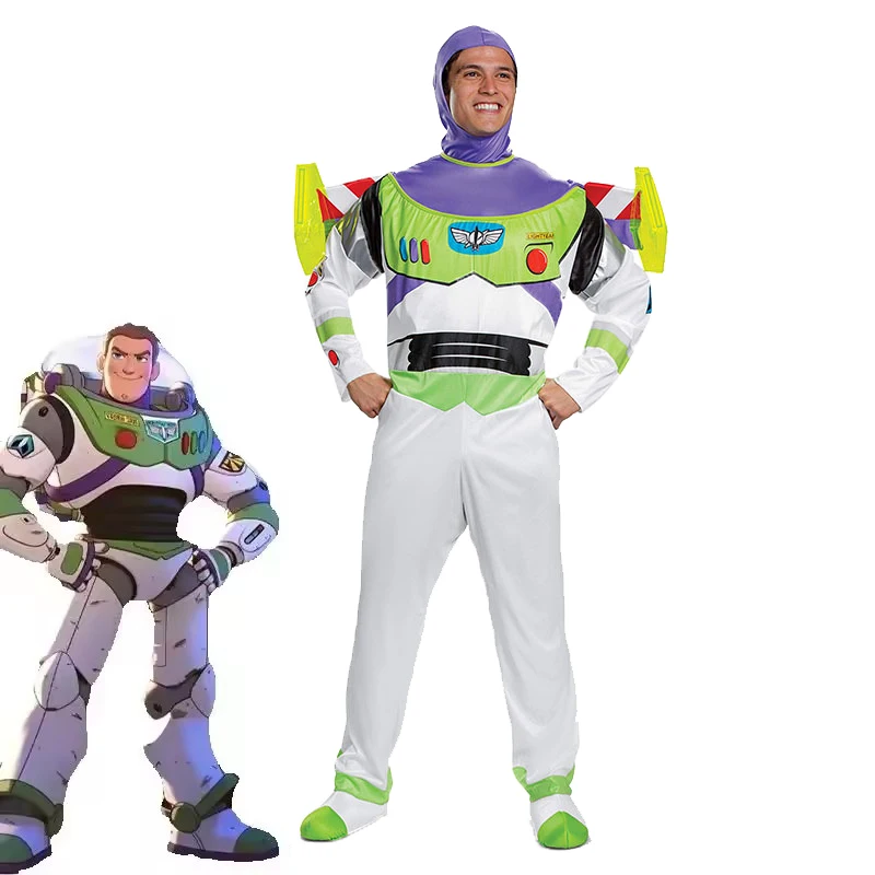 Комбинезон «История игрушек» для взрослых, костюм Базза Лайтера, костюм для косплея, боди космонавта с маской, рождественское карнавальное праздничное платье