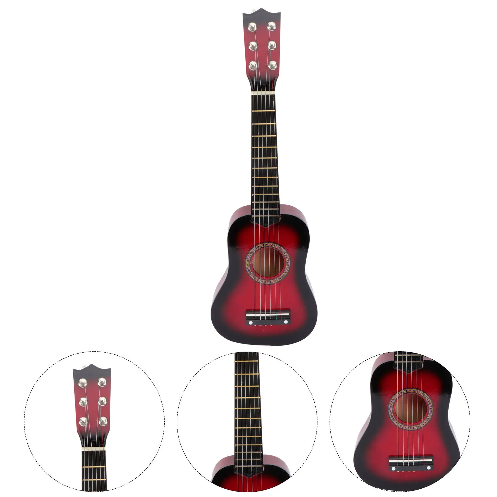 

21 Inch Wooden Acoustic Guitar Small Size Portable Kids Guitar Soft Strings Musical Instrument for Children Beginners