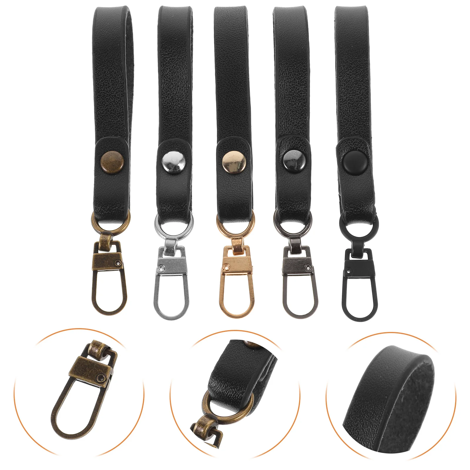 

5Pcs Zipper Head Coat Repair Kit Wear-Resistant Zipper Pull Replacement for Luggage Bags Backpacks Clothing Accessories