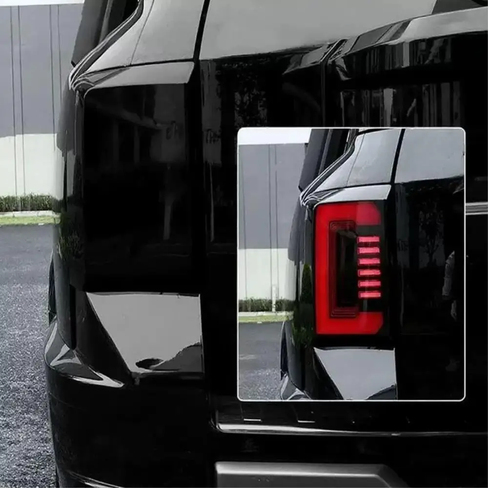 Car Upgrade Blackened Tail Light Protective Cover For BYD Leopard 8 Rear Light Decorative Car Accessories Protective Cover