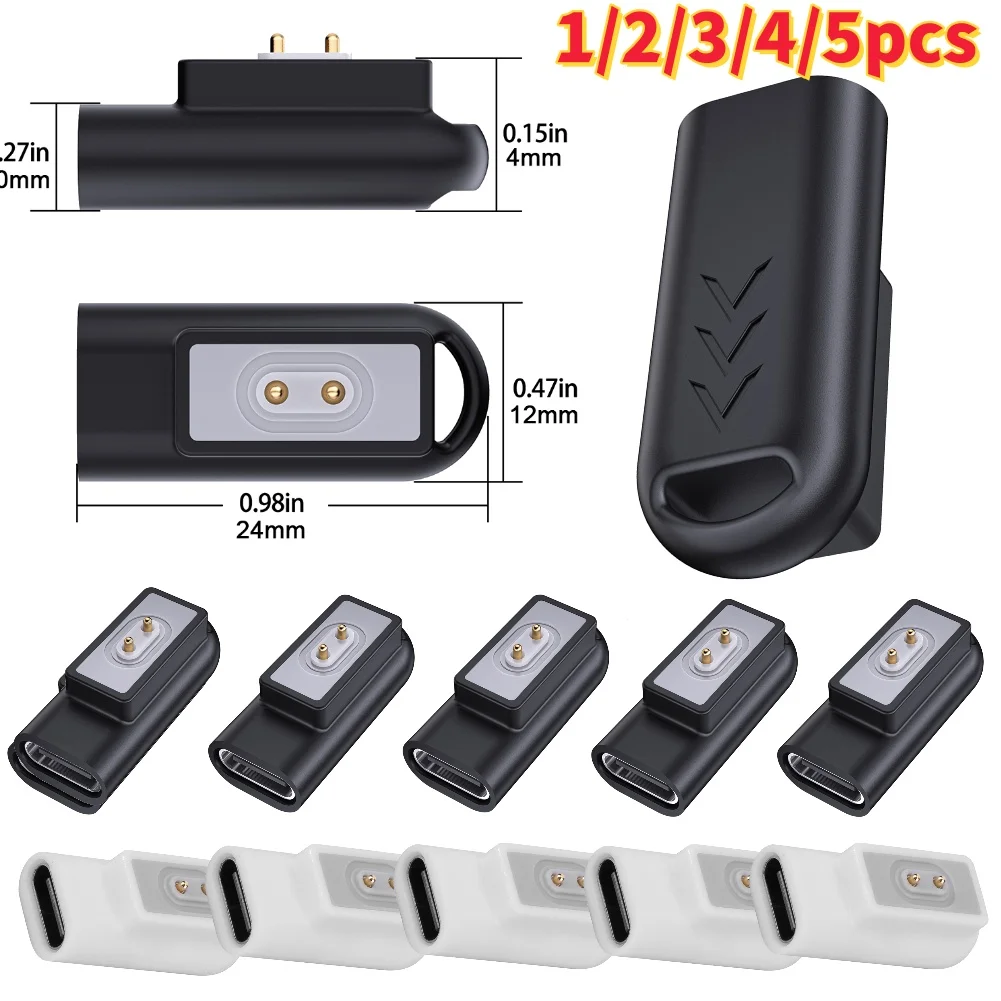 

1-5 шт. USB-адаптер для зарядного устройства типа C для Xiaomi Mi Band 8 Pro/8 для Redmi Smart Band 2, магнитный разъем для зарядного устройства, штекерный адаптер
