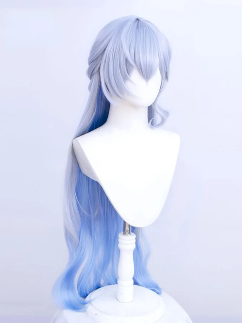 Anime Game Honkai: Star Rail Cosplay Robin Stage Role Play High Temperature Silk Wig Special Gradient Blue Hair Net Wigs