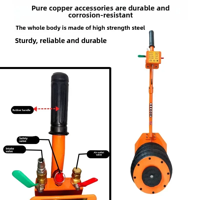 Reliable Color random 3T Airbag Jack Horizontal Jac k Hand End Pneumatic Jack Portable Jack Ja ck and Lifting Equipment