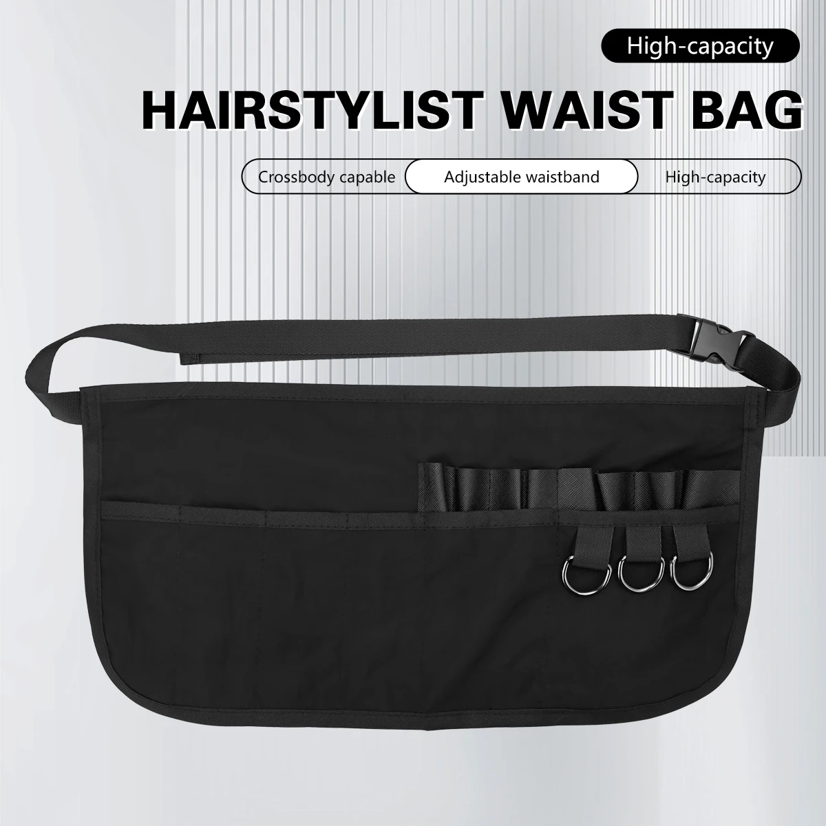 Barbershop Adjustable Hair Scissor Bag Comb Case Hairdressing Barber Waist Bags Holder Tool Waist Pack Belt Storage Bag Apron ﻿