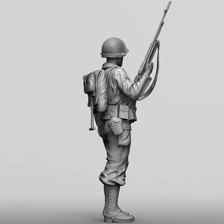 Figurine de Soldat GK en Résine, Kit Non Assemblé et Non Peint, Thème Militaire de la Seconde Guerre Mondiale, 1/16